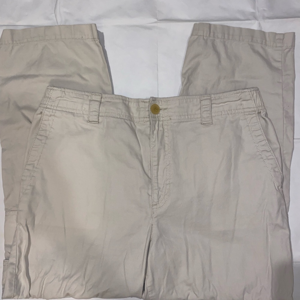 LOFT Light Beige Cropped Ankle Pants